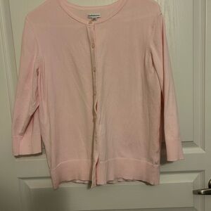 Croft & Barrow Light Pink Button-Up Cardigan